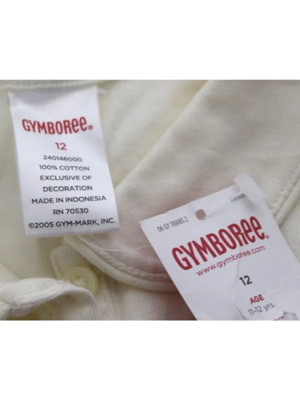 2006 Gymboree Cherry Pie Sequin Polo Shirt Bow sz 12 Puff Cap Sleeve NEW